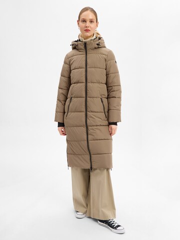 Marie Lund Wintermantel in Bruin: voorkant