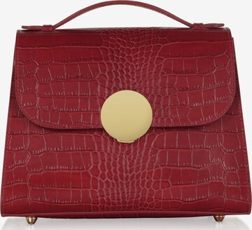 LeParmentier - Bolso de mano 'Bombo Croco' en rojo: frente