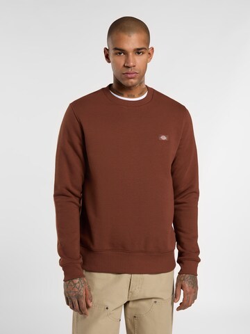 DICKIES Суичър 'Oakport' в кафяво: отпред