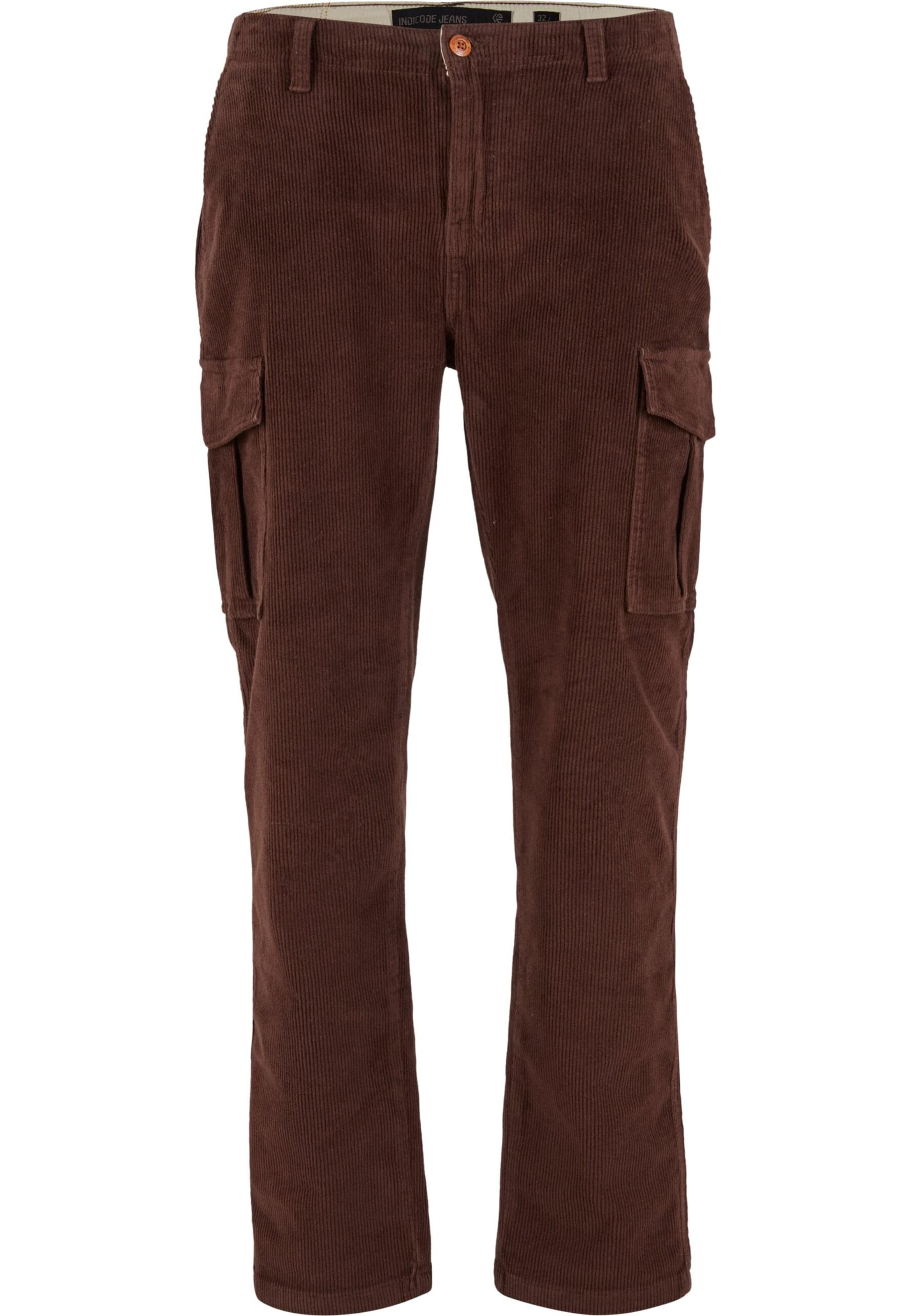 INDICODE JEANS Normální Kalhoty 'INJamo' – hnědá: přední strana