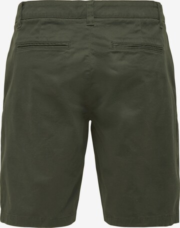 Only & Sons Regular Chino 'Cam' in Groen