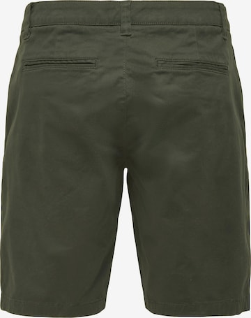 Only & Sons Normální Chino kalhoty 'Cam' – zelená