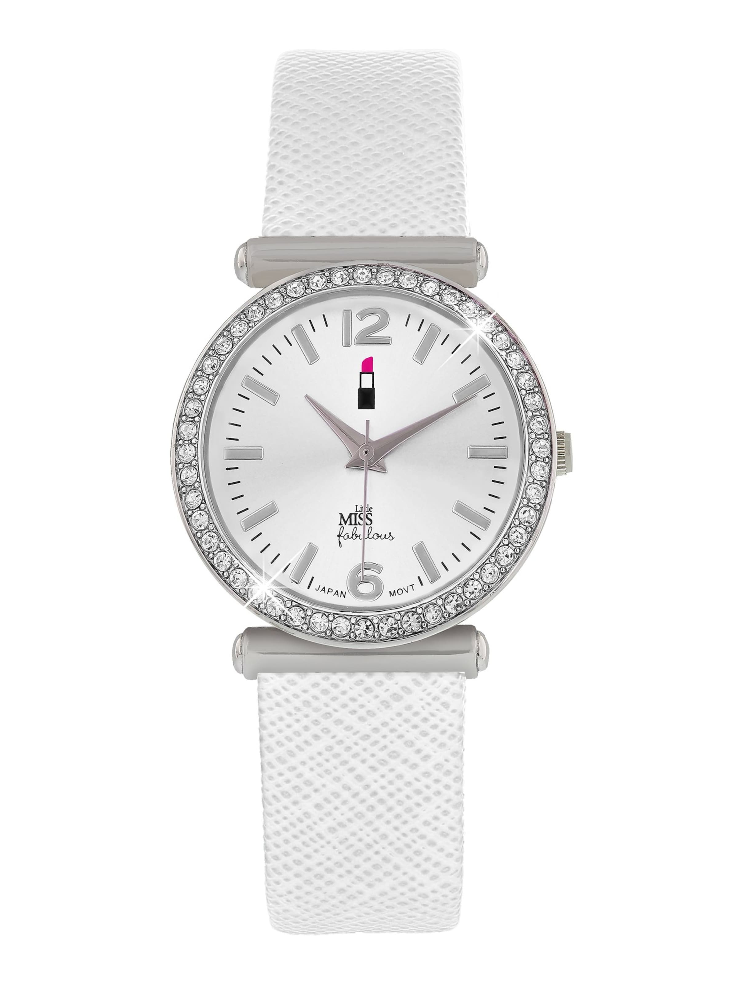 Lucardi Analoog horloge 'Farbenfroh' in Wit: voorkant