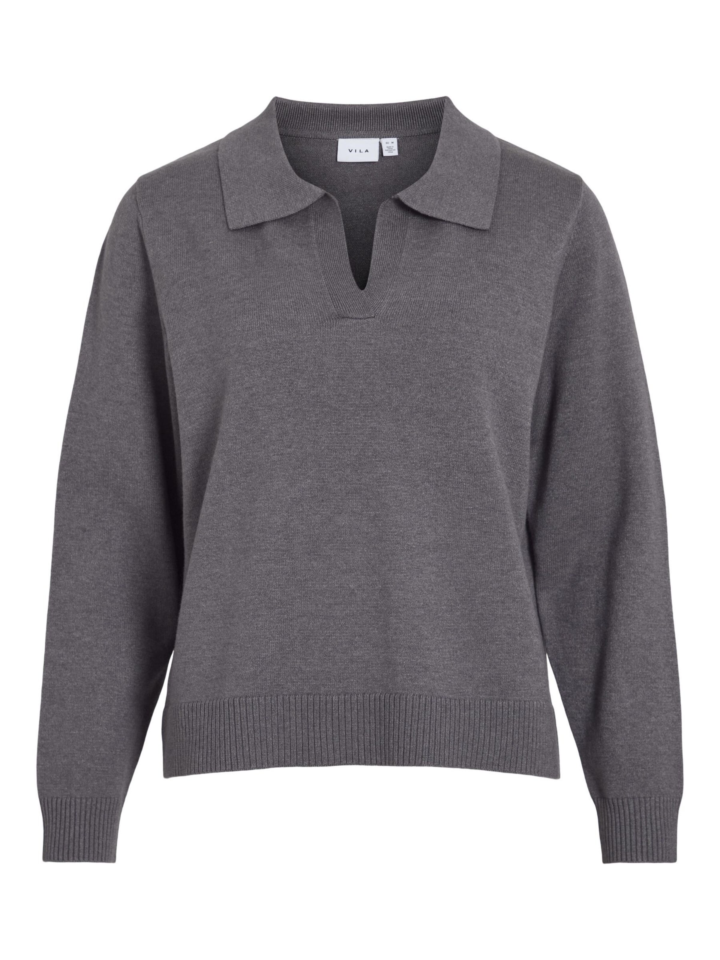 VILA - Jersey en gris: frente