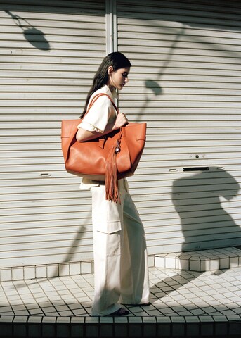 MANGO Regular Cargohose in Beige