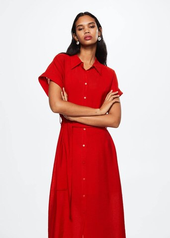 MANGO Shirt Dress 'Pampa2' in Red