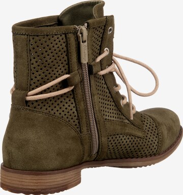 MUSTANG Lace-Up Ankle Boots in Green