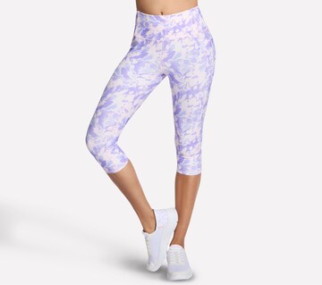 SKECHERS Skinny Workout Pants in Purple: front