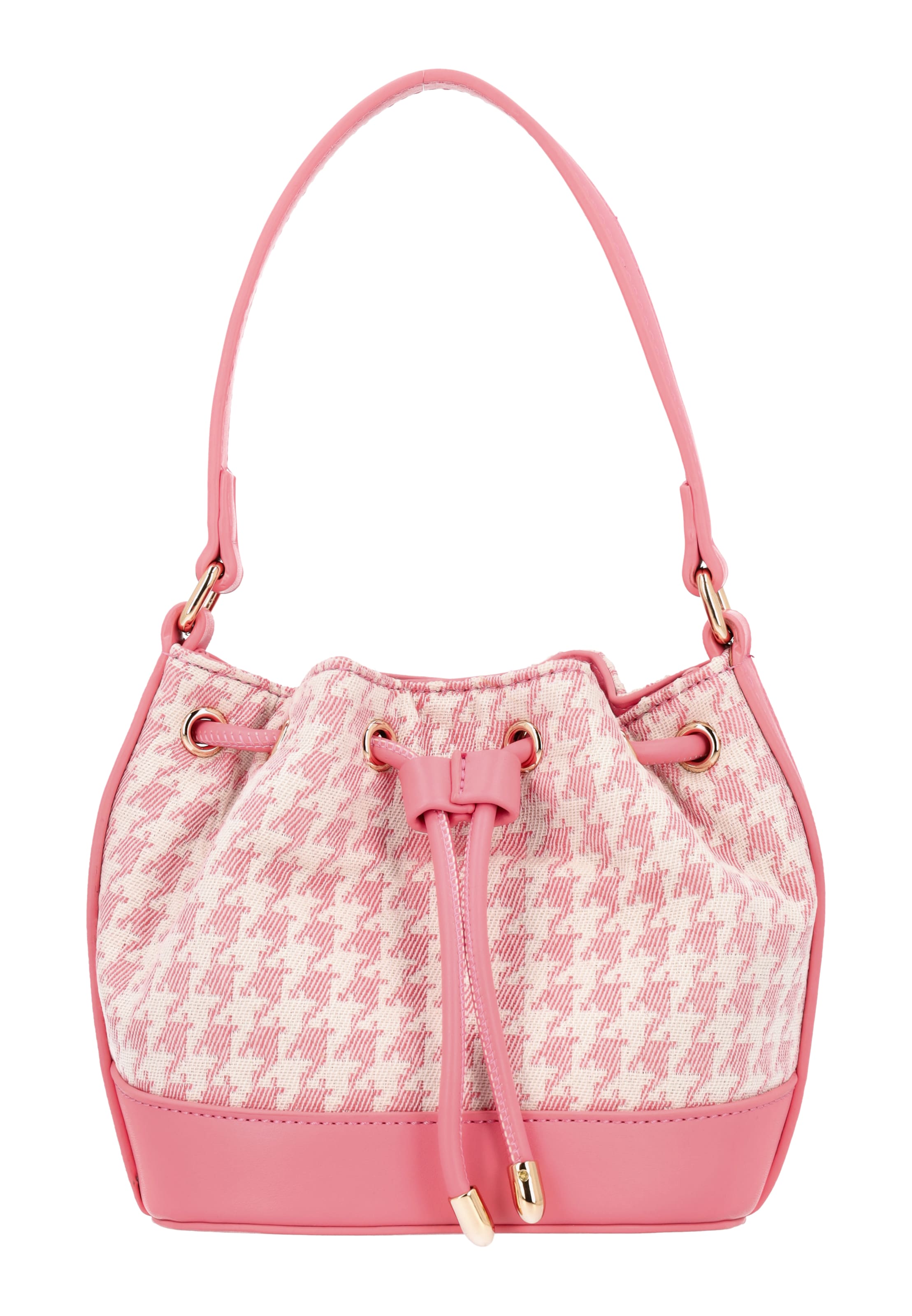 Geantă tip sac de la faina pe roz: față