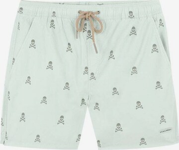 Scalpers Board Shorts 'Skull Classic' in Green: front