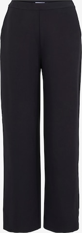 VILA Szeroka nogawka Spodnie 'Wilda Ava' w kolorze czarny: przód