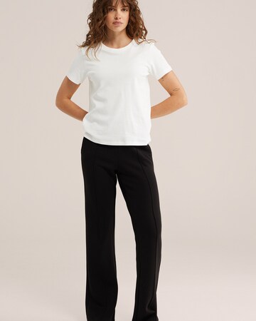 WE Fashion Loosefit Kalhoty s puky – černá