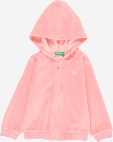 UNITED COLORS OF BENETTON - Sudadera con cremallera en rosa: frente