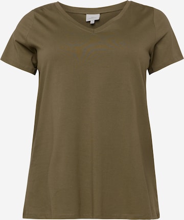ONLY Carmakoma T-Shirt 'Bonnie Life' in Grün: predná strana