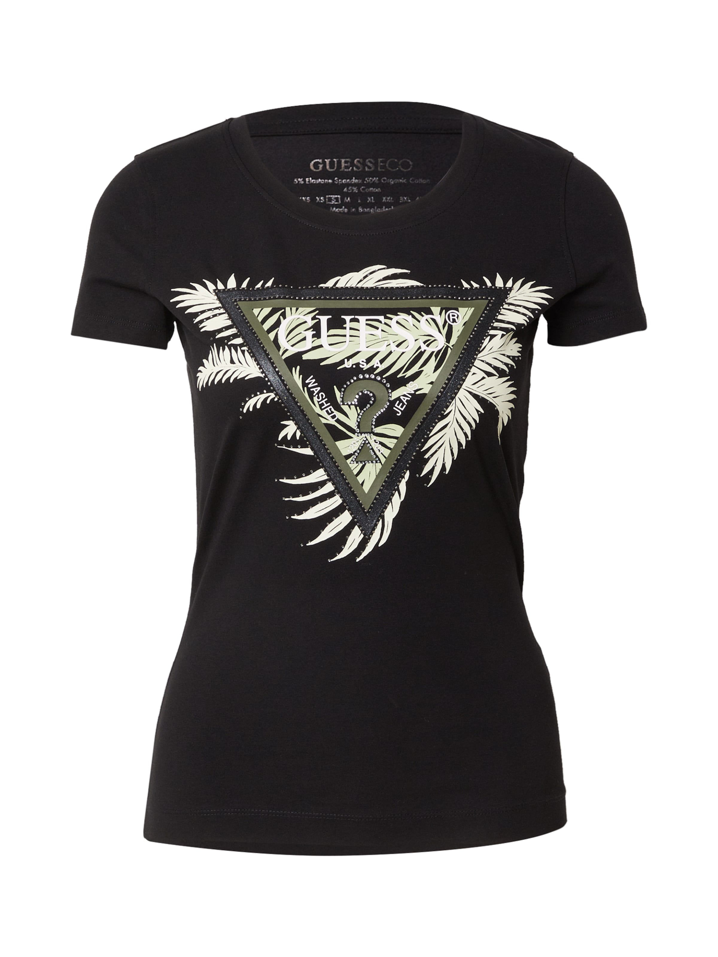 GUESS Тениска в черно: отпред