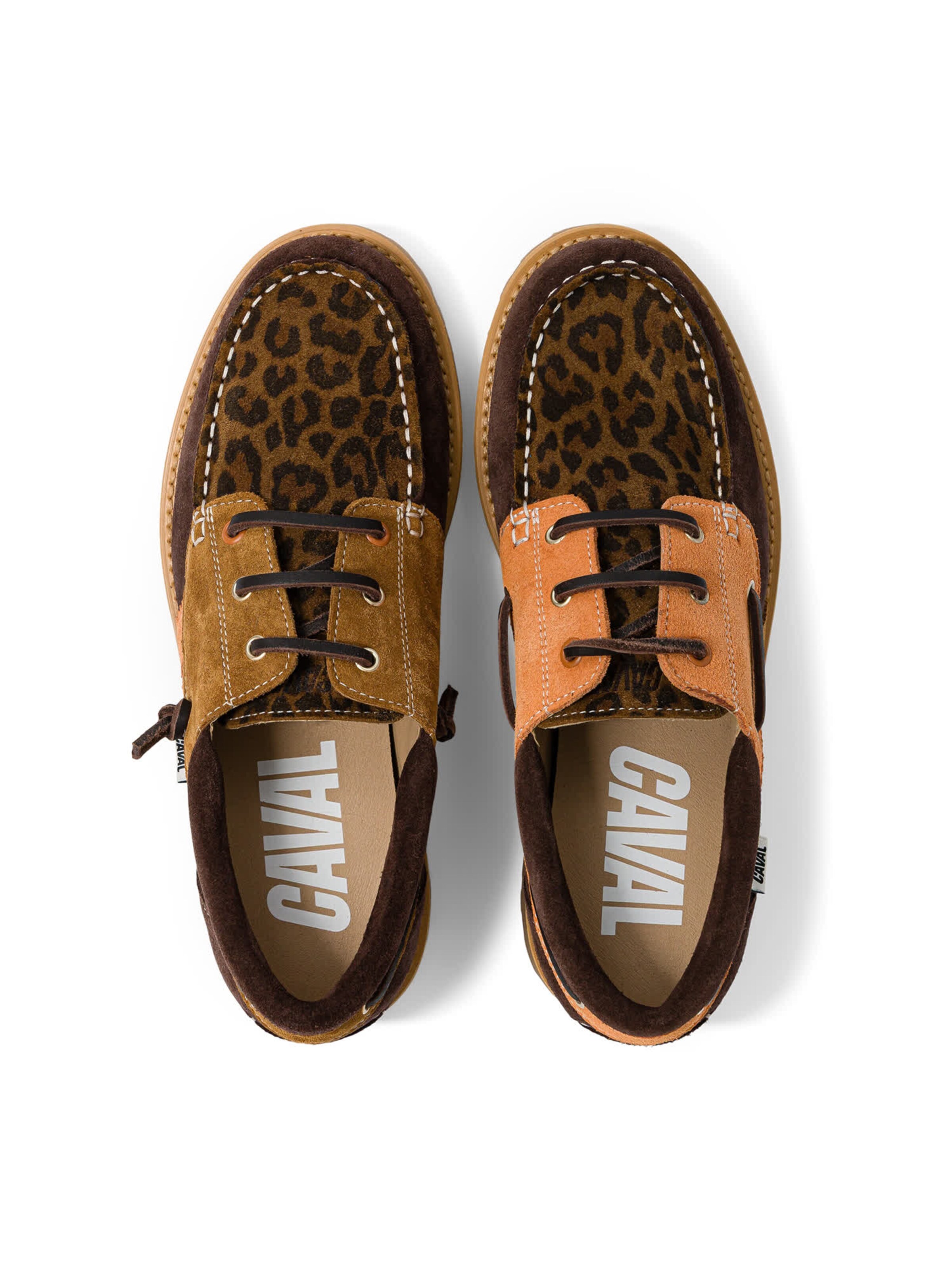 Caval Mocassins in Bruin: bovenkant