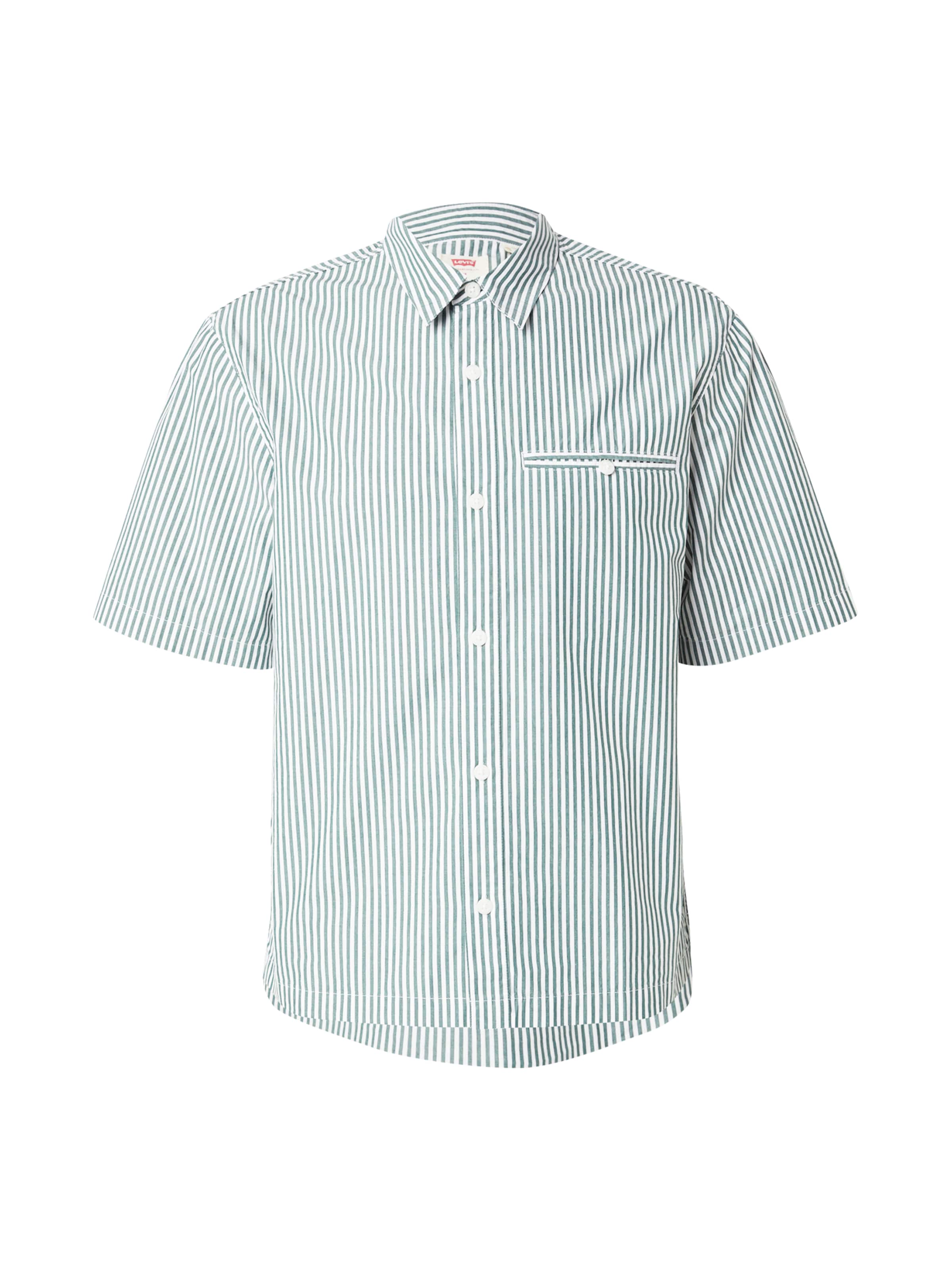 LEVI'S ® - Ajuste regular Camisa 'Short Sleeve Zandt Cropped Shirt' en verde: frente