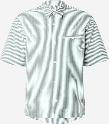 LEVI'S ® Regularny krój Koszula 'Short Sleeve Zandt Cropped Shirt' w kolorze zielony: przód