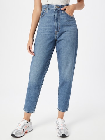 LEVI'S ® Alt kitsenev Teksapüksid 'High Waisted Mom', värv sinine: eest vaates