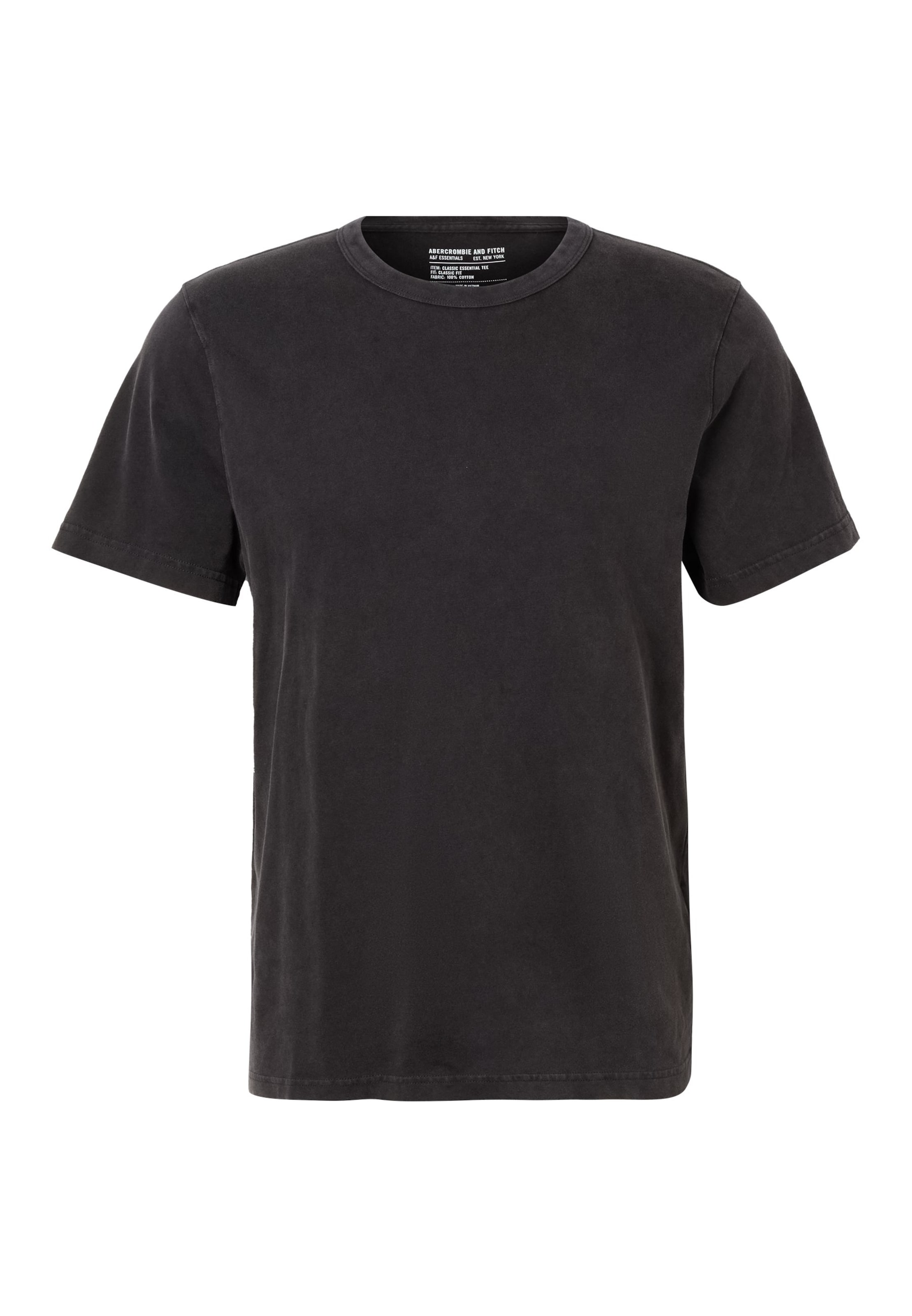 Tricou 'Classic Essential' de la Abercrombie & Fitch pe negru: față