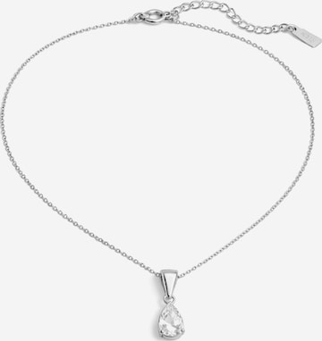 Pure Schmuck Kette 'Royal Drop Halskette Silber | Bridgerton' in Weiß: Vorderseite