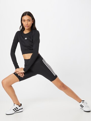 ADIDAS SPORTSWEAR Функционална тениска 'Aero Seamless Fitted ' в черно