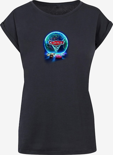 ABSOLUTE CULT T-Shirt 'Cars -Globe Movie Poster' in blau / navy / aqua / rot, Produktansicht