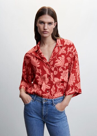 MANGO Blus 'Claudie' i röd: framsida