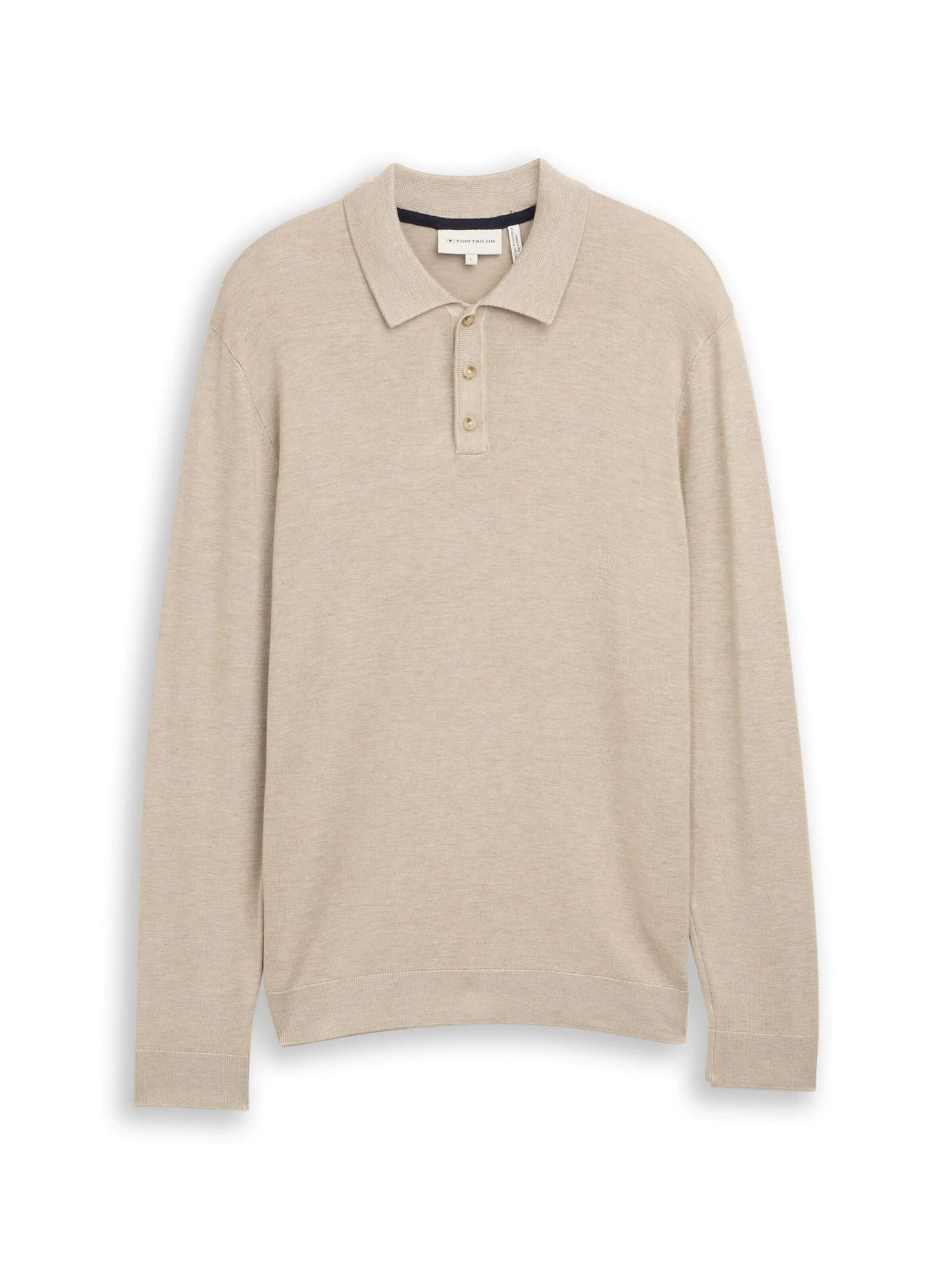 TOM TAILOR Shirt in Beige: voorkant