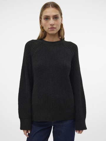 VERO MODA Trui 'Meredith' in Zwart: voorkant