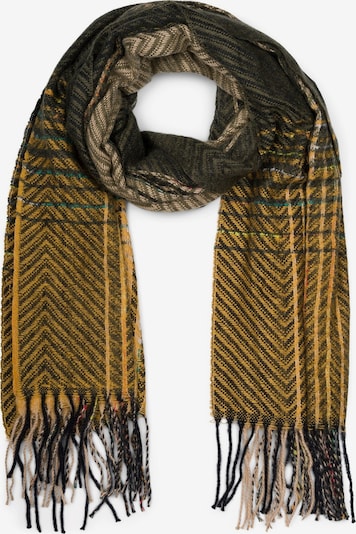 styleBREAKER Schal 'Feinstrick Schal Zick-Zack gestreift' in One Size in oliv, Produktansicht
