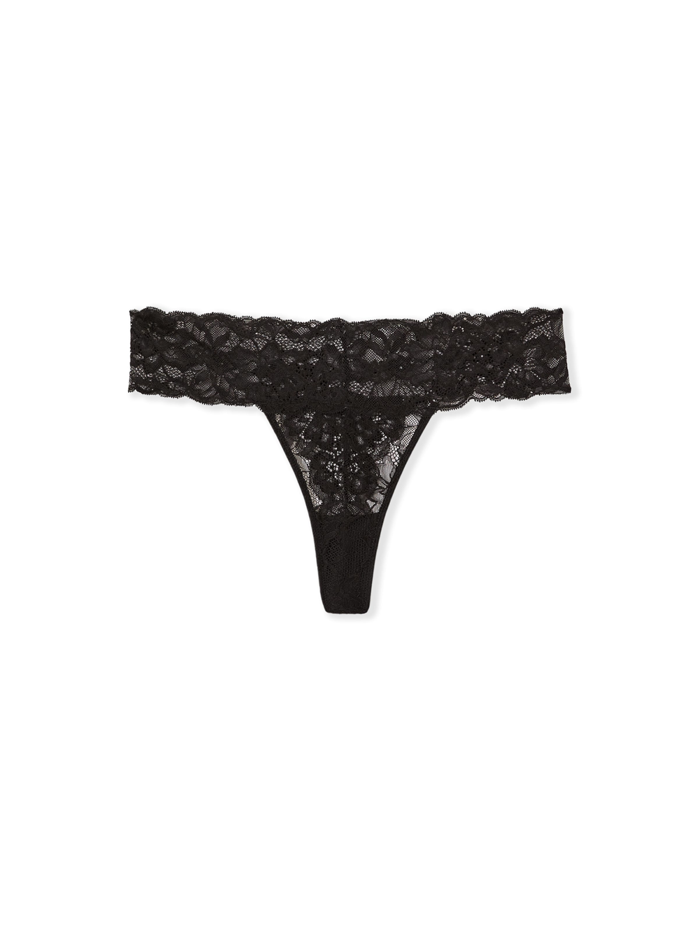 ETAM String 'Sweet' in Schwarz: Vorderseite