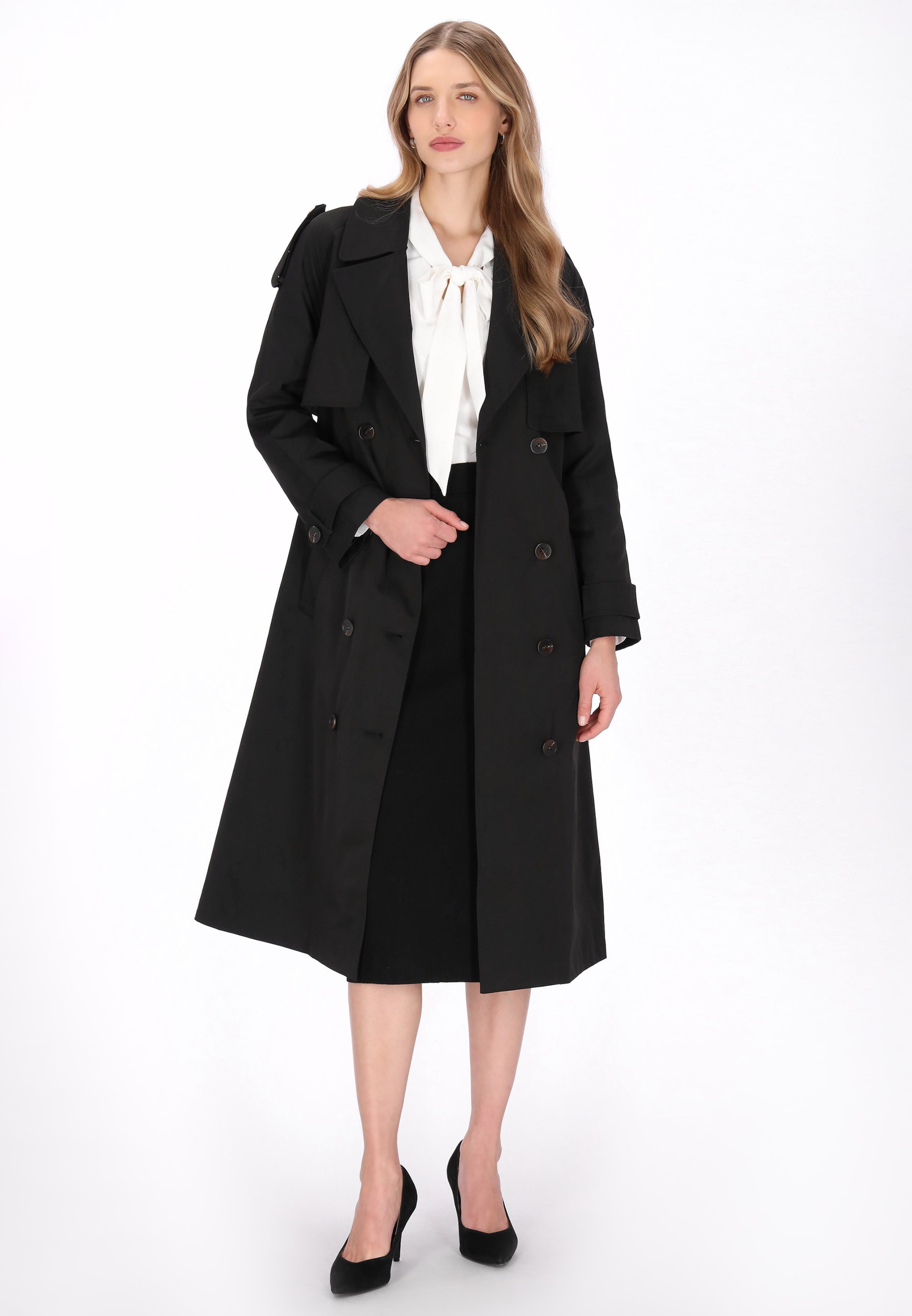 DreiMaster Klassik - Abrigo de entretiempo 'Classic' en negro