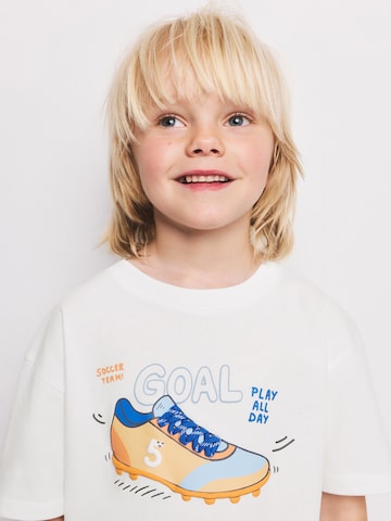 MANGO KIDS Tričko 'GOAL' – bílá