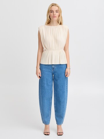 ICHI Bluse 'MIKALA' i beige