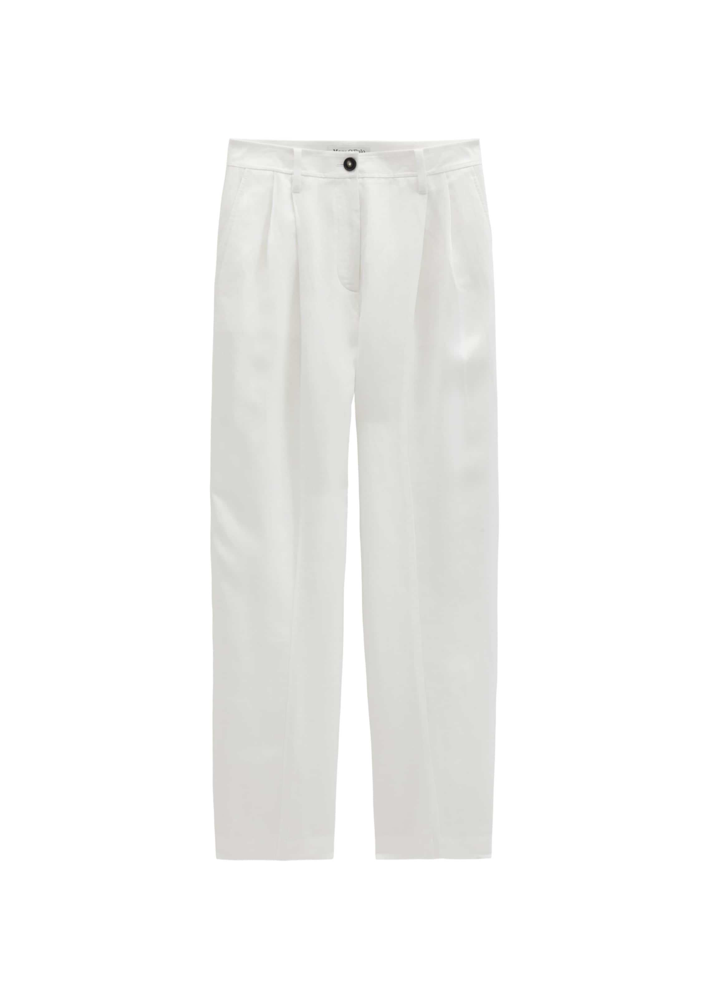 Marc O'Polo Loosefit Hose in Weiß: Vorderseite