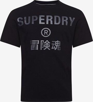 Tricou de la Superdry pe negru: față