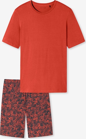 SCHIESSER Short Pajamas 'Casual Essentials' in Red: front