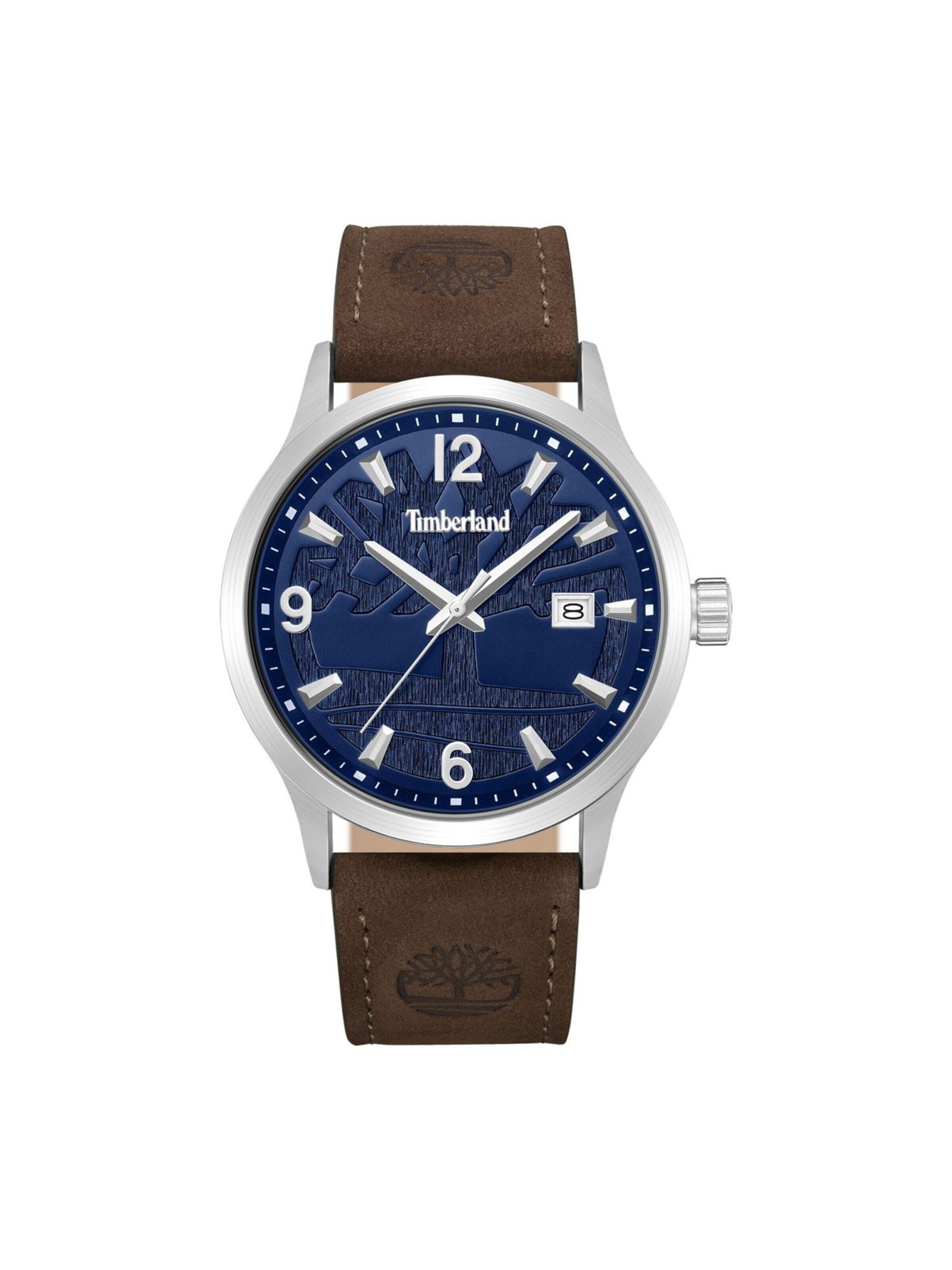 TIMBERLAND Analoog horloge 'Date watch Trumbull' in Bruin: voorkant