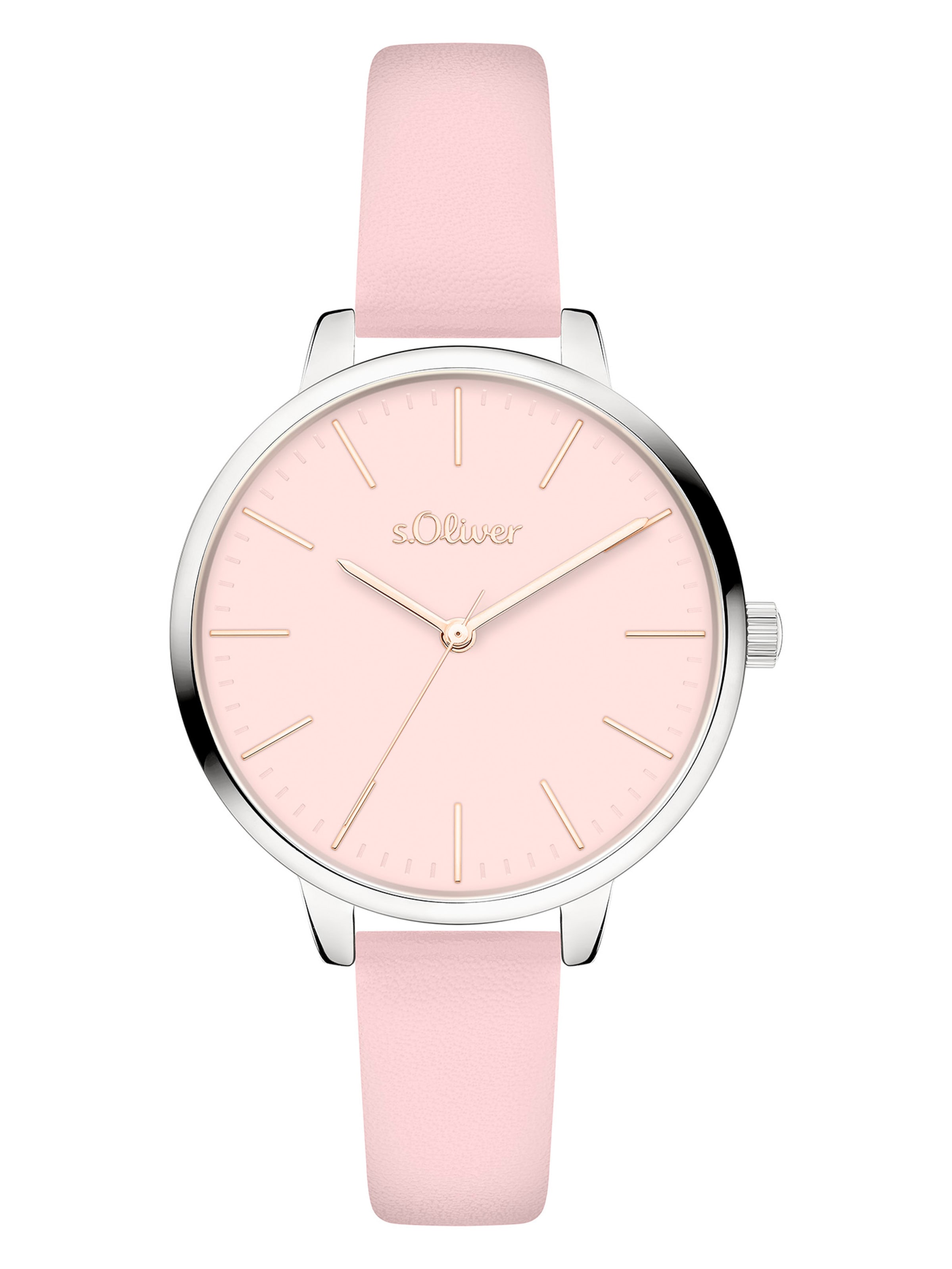 s.Oliver Analog Watch in Pink: front
