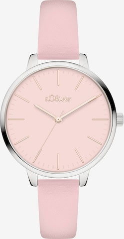 s.Oliver Analog Watch in Pink: front