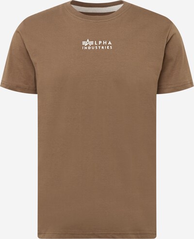 Tricou ALPHA INDUSTRIES pe brocart / alb, Vizualizare produs