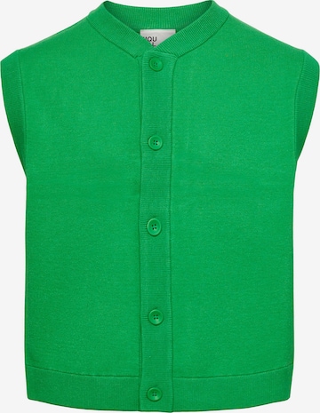 IIQUAL Kardigan w kolorze zielony: przód