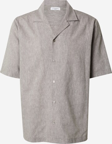 ABOUT YOU x Kevin Trapp Regular fit Button Up Shirt 'Joey' in Grey: front