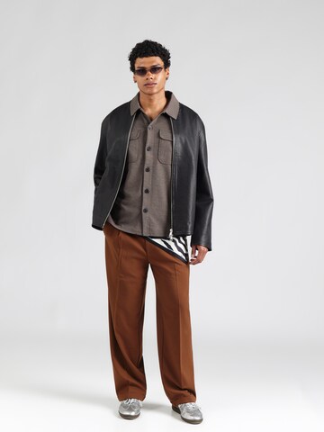 Only & Sons Regular fit Button Up Shirt 'ONSNEWKODYL' in Brown