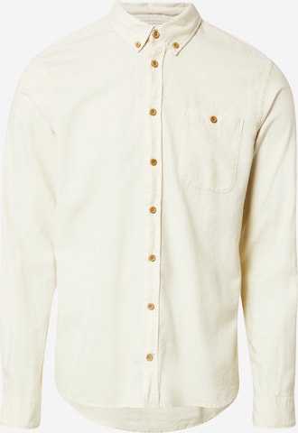 BLEND Button Up Shirt in Beige: front