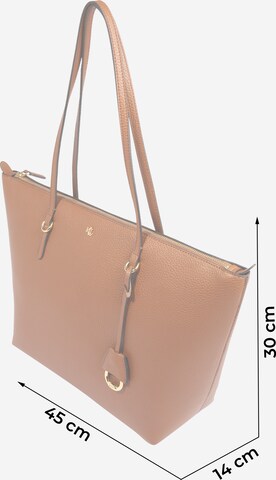 Lauren Ralph Lauren Shopper táska 'GRAIN KEATON' - barna