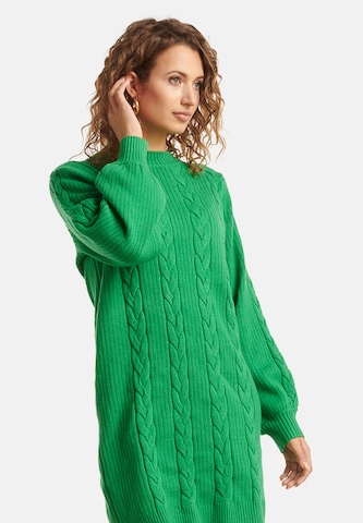 Smashed Lemon Gebreide jurk in Groen