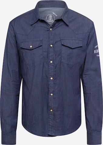 Herrlicher - Regular Fit Camisa 'Clint' em azul: frente