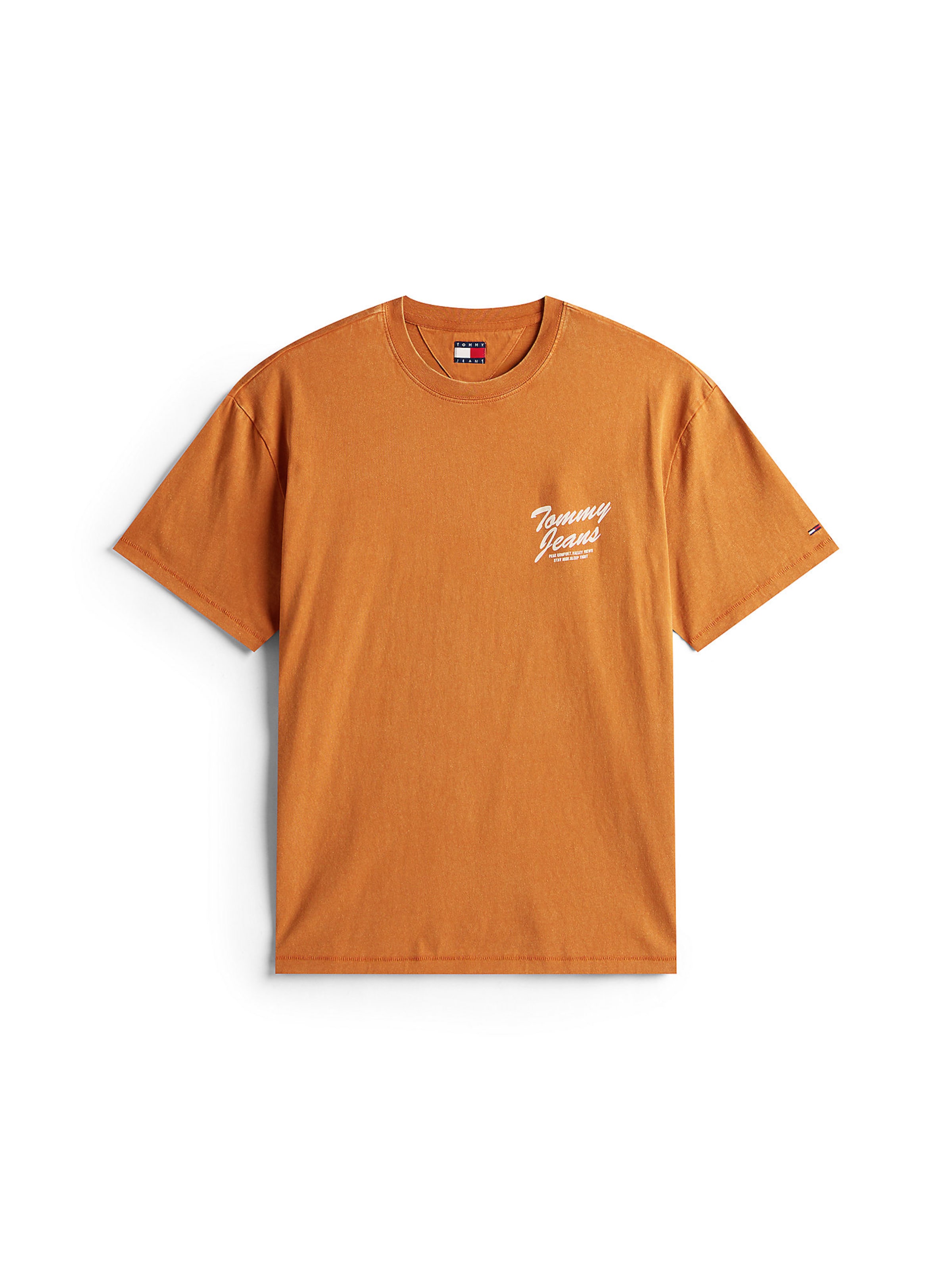 Tommy Jeans T-Shirt en orange / blanc naturel, Vue avec produit